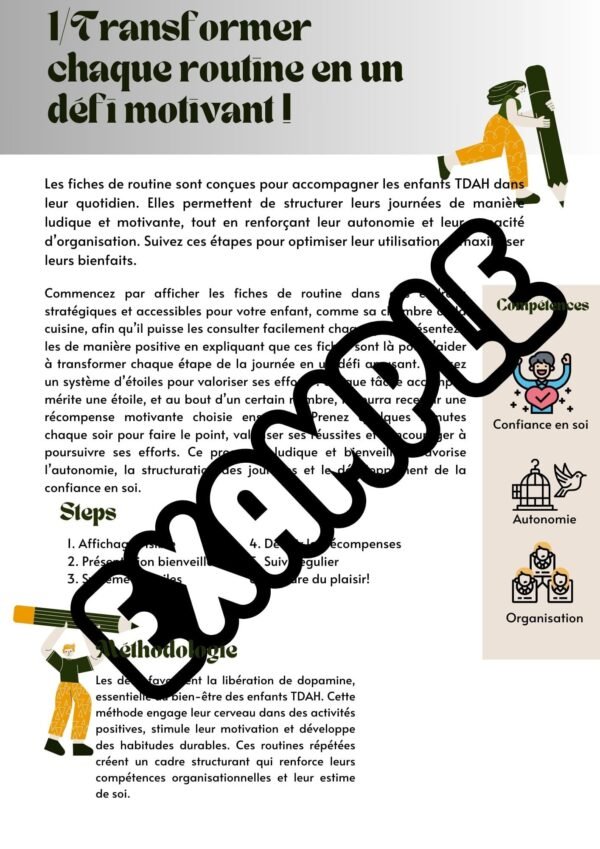 Cahier de Routines et Outils pédagogiques pour enfant TDAH – Image 10