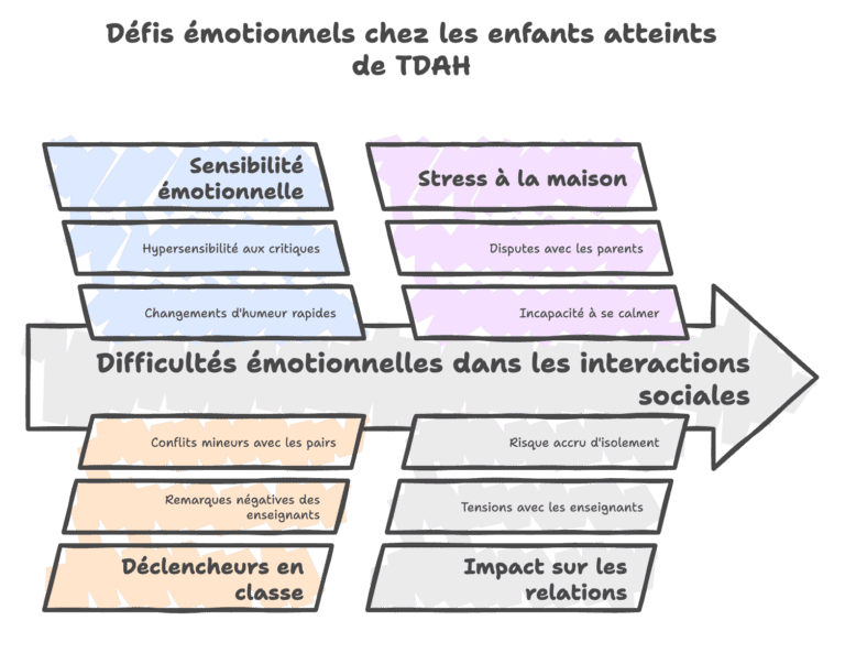 LES DIFFICULTéS DES enfants hyperactifs souffrent de TDAH