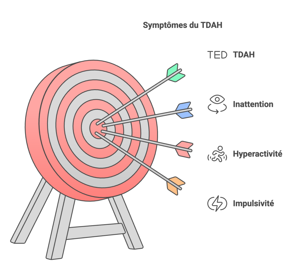 les 3 symptomes du tdah