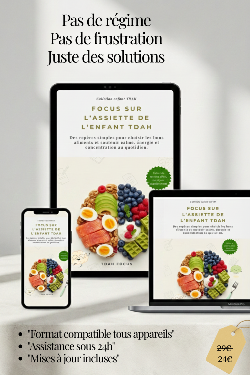 Télécharger TDAH enfant alimentation repas équilibré vitamines minéraux enfant complément alimentaire.