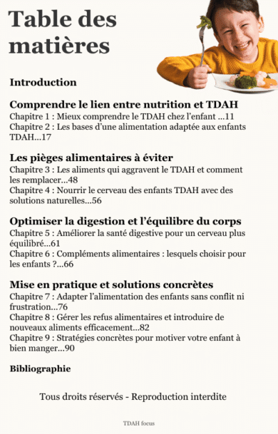 Alimentation TDAH Enfant : Moins d’impulsivité, plus de concentration – Le livre numérique nutrition complet pour les parents – Image 5