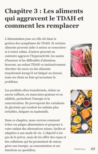 Alimentation TDAH Enfant : Moins d’impulsivité, plus de concentration – Le livre numérique nutrition complet pour les parents – Image 8