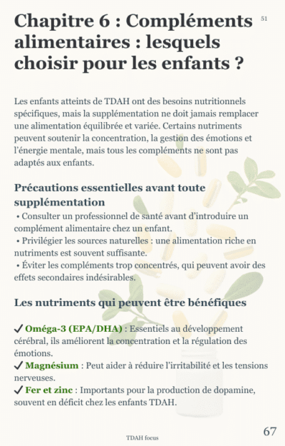 Alimentation TDAH Enfant : Moins d’impulsivité, plus de concentration – Le livre numérique nutrition complet pour les parents – Image 9