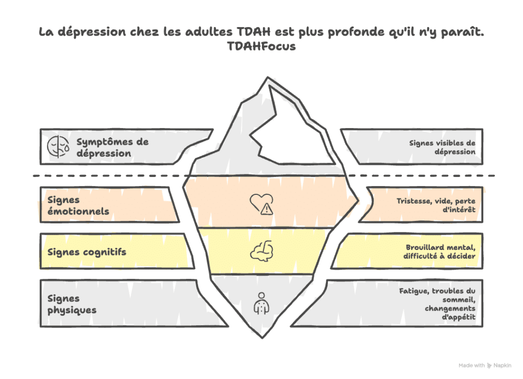 TDAH et dépression, explications des symptômes.