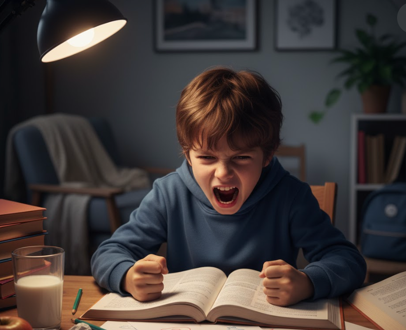 Enfant en colère, TDAH, hyperactif, difficultés scolaires.