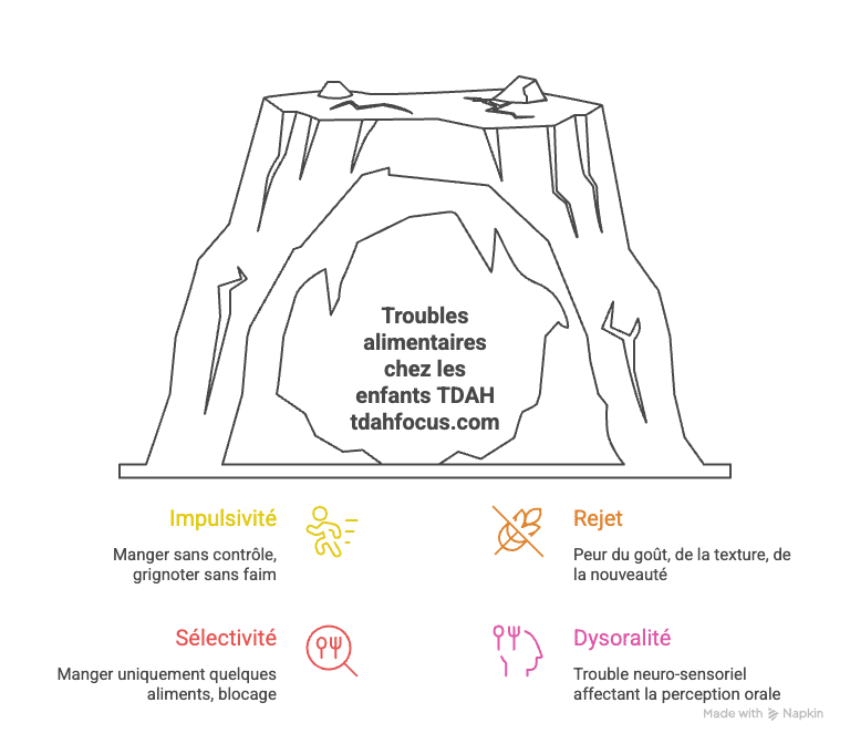 tdah troubles alimentaire chez les enfant perte appétit et dysoralité