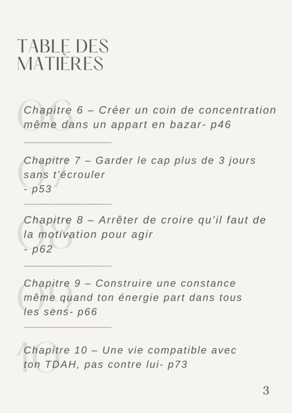 Outil planning hebdomadaire TDAH adulte – routine et tableau d’équilibre
