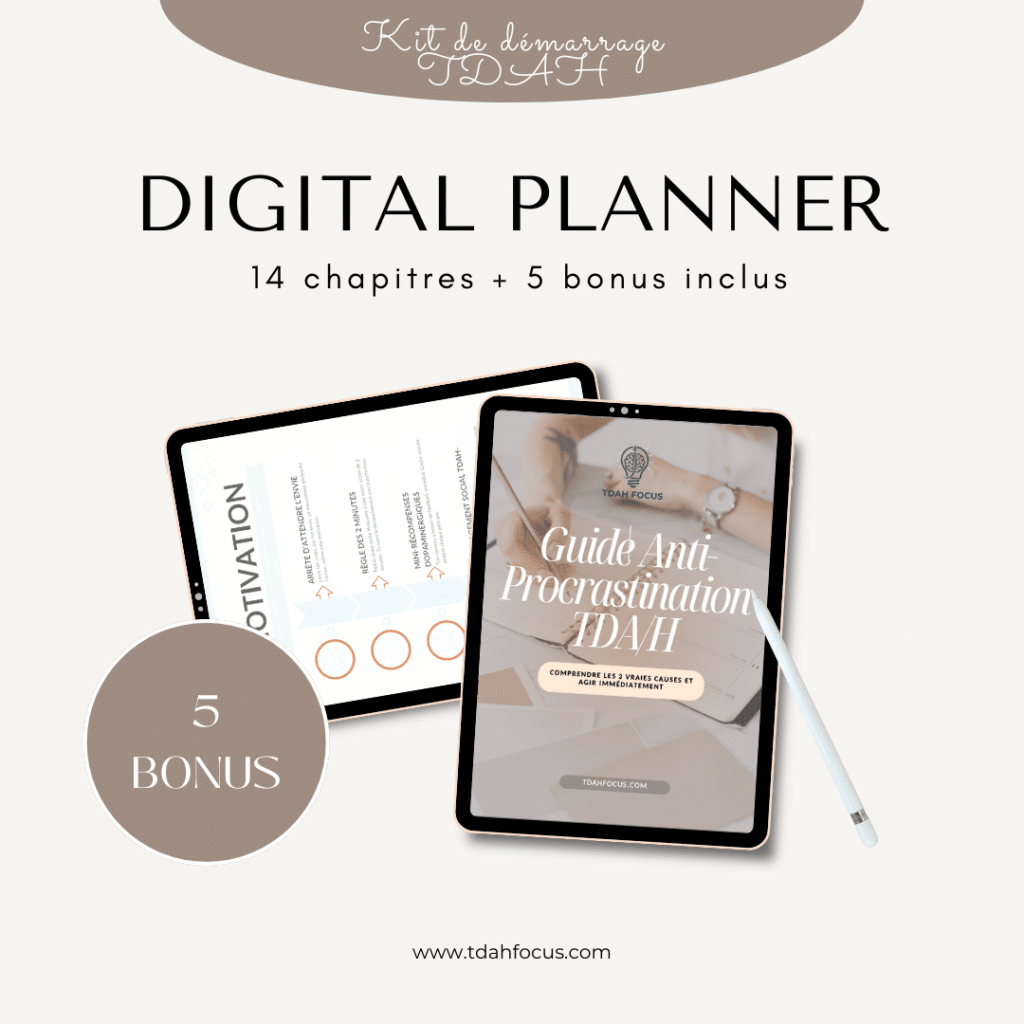 agenda digital tdah pour s'organiser PDF