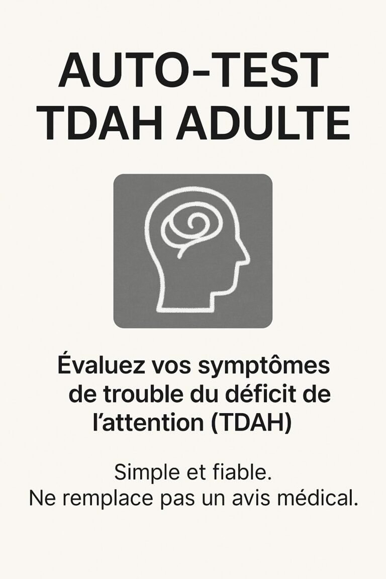 Test TDAH adulte en ligne – Gratuit, rapide, validé DSM‑5 & DIVA