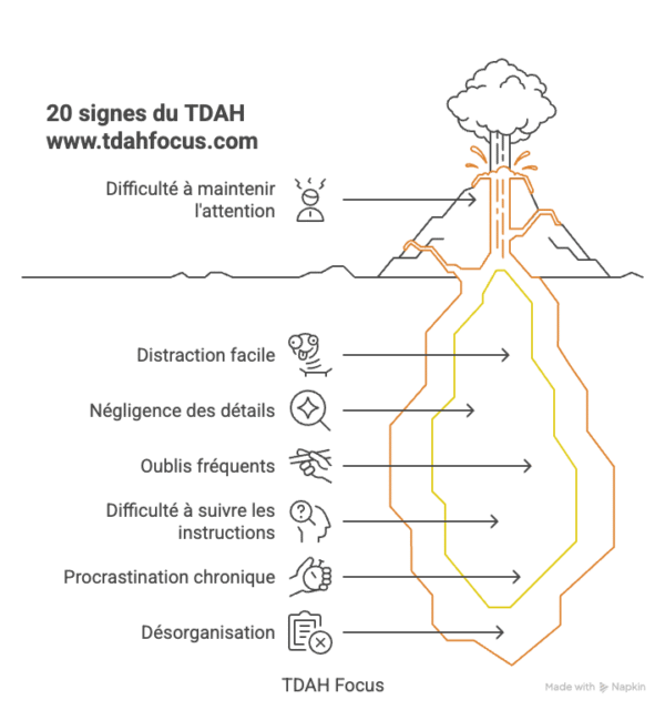 20 signes du tdah et symptômes