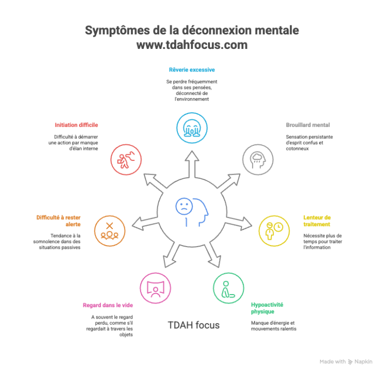 sliggish tempo cognitif et TDAH trouble déficitaire de l'attention