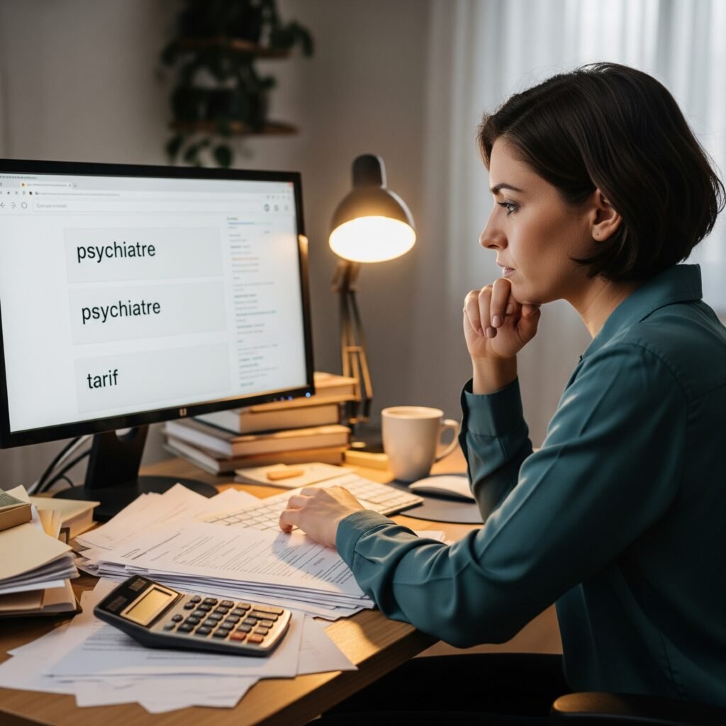 prix des diagnostic tdah et psychiatre et bilan neuropsychologique avec prix