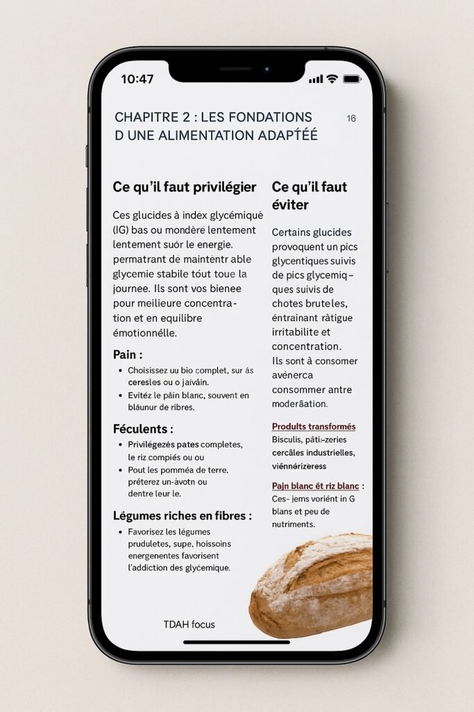livre alimentation adulte tdah