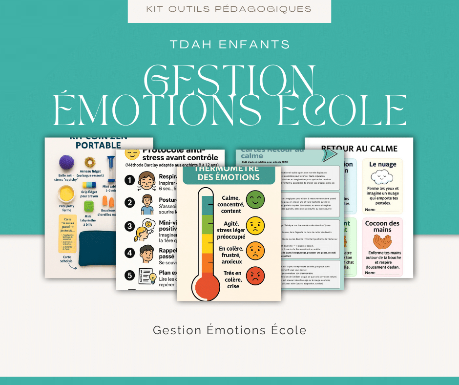 Fiches autorégulation enfant TDAH