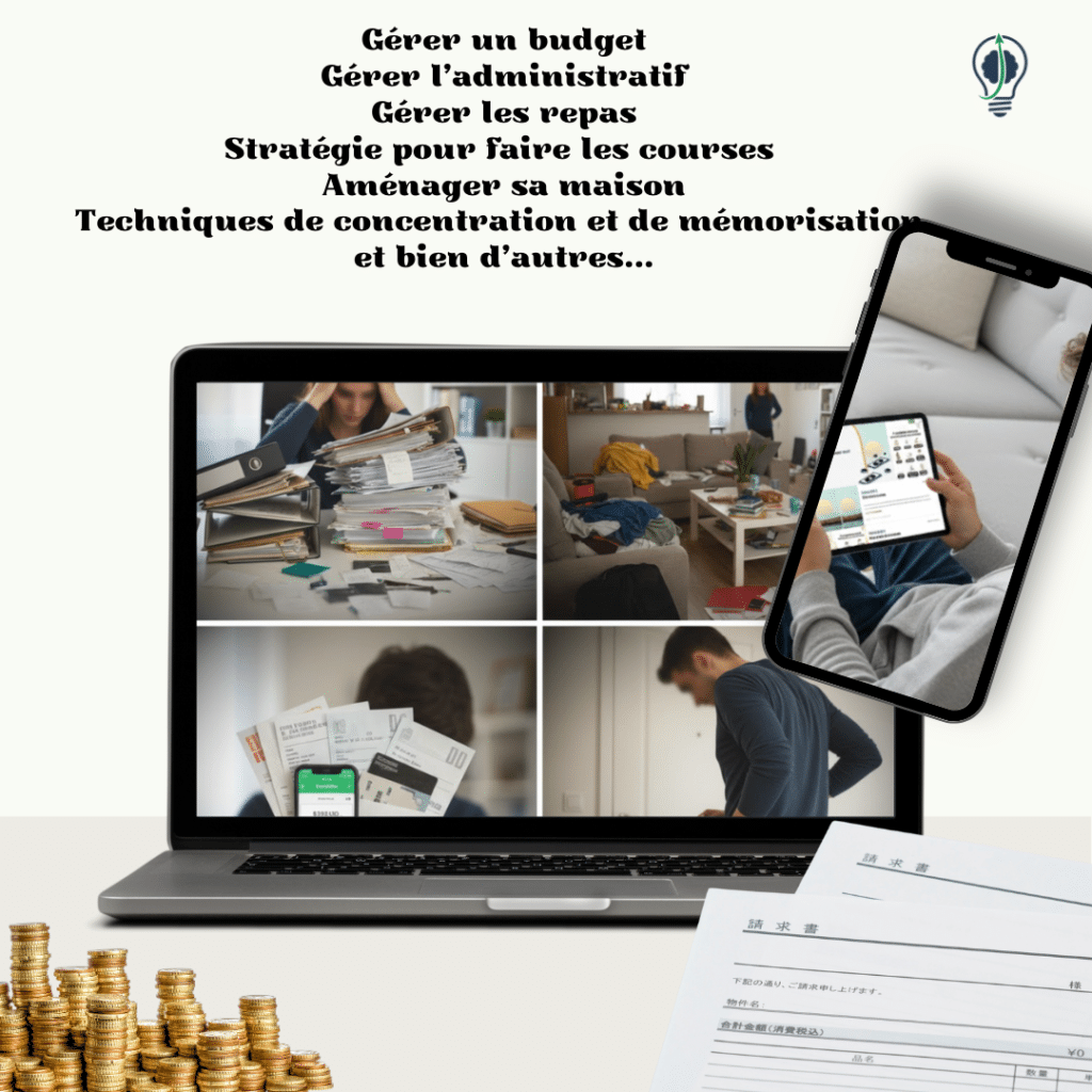 Programme d'organisation outils boîte à outils adultes TDAH. Apprendre à s'organiser.