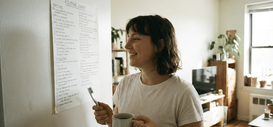TDAH : trouble de la tension chez l'adulte, routine matinale structurée.