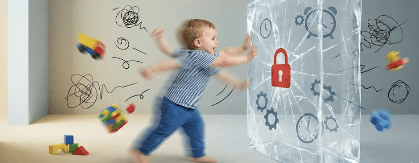 Bébé hyperactif TDAH.