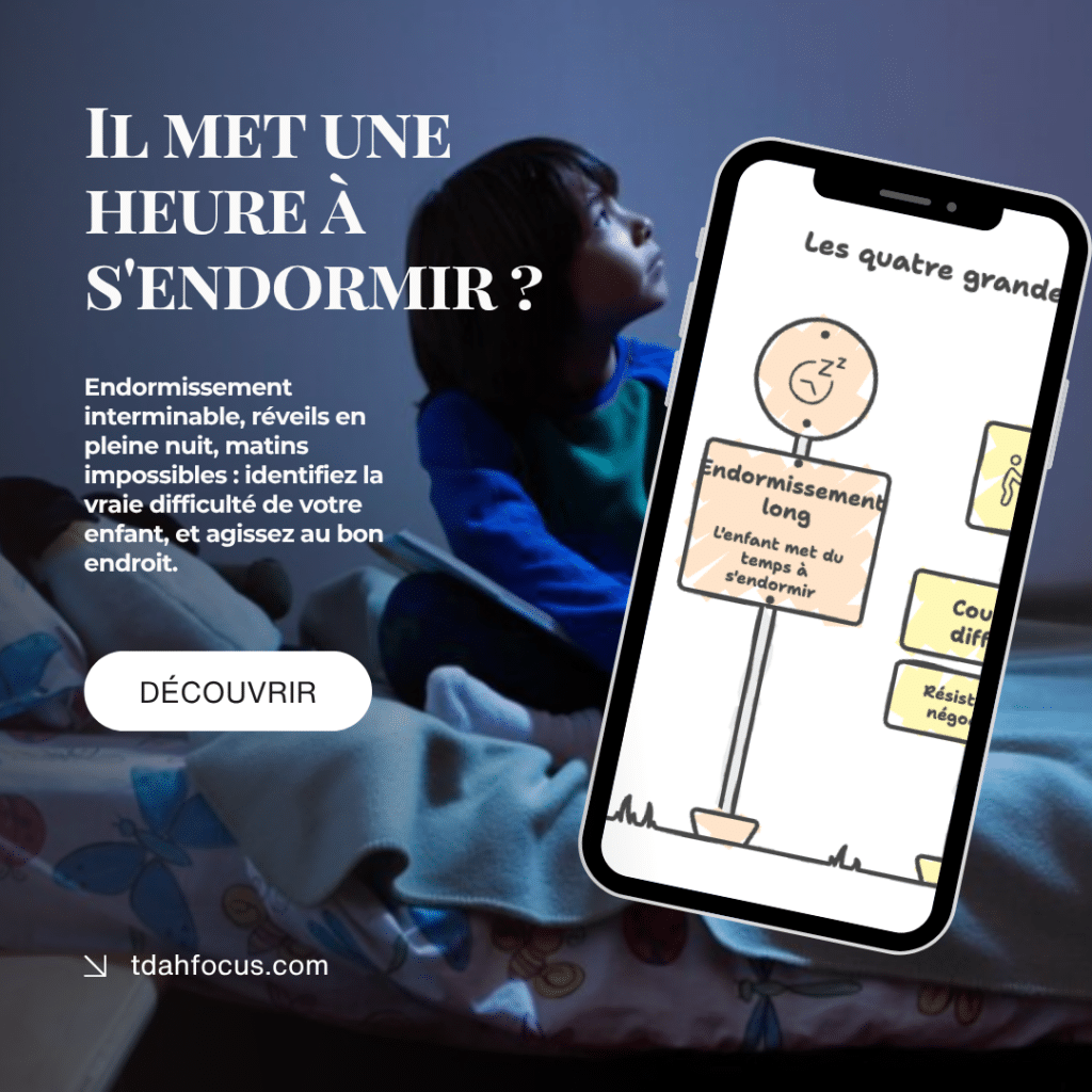 Troubles du sommeil, mélatonine, enfant TDAH.