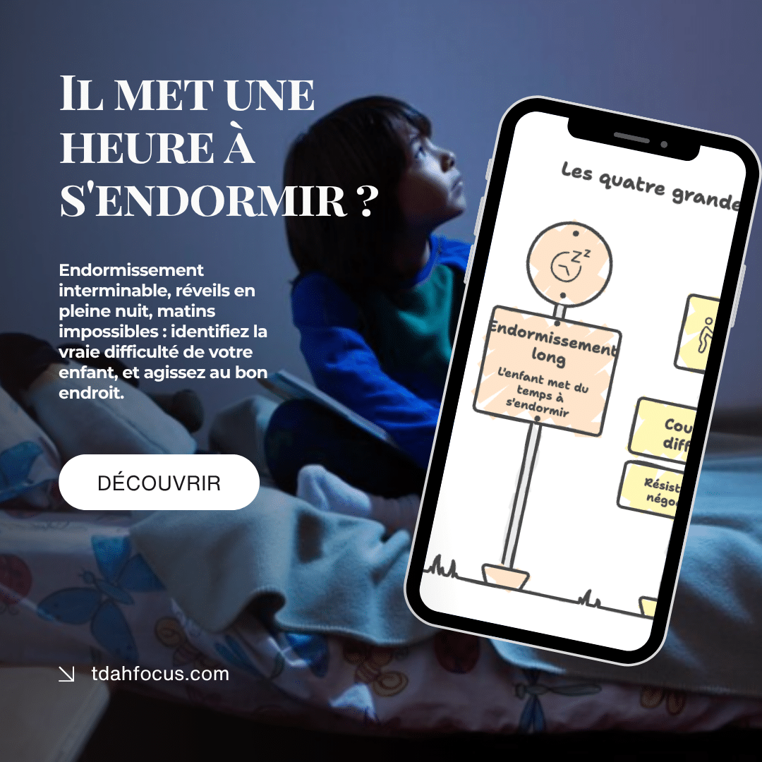 Troubles du sommeil, mélatonine, enfant TDAH.