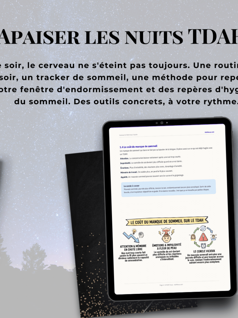 Sommeil & TDAH adulte — Comprendre et apaiser votre sommeil