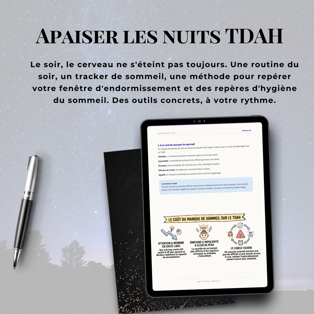 Sommeil & TDAH adulte — Comprendre et apaiser votre sommeil