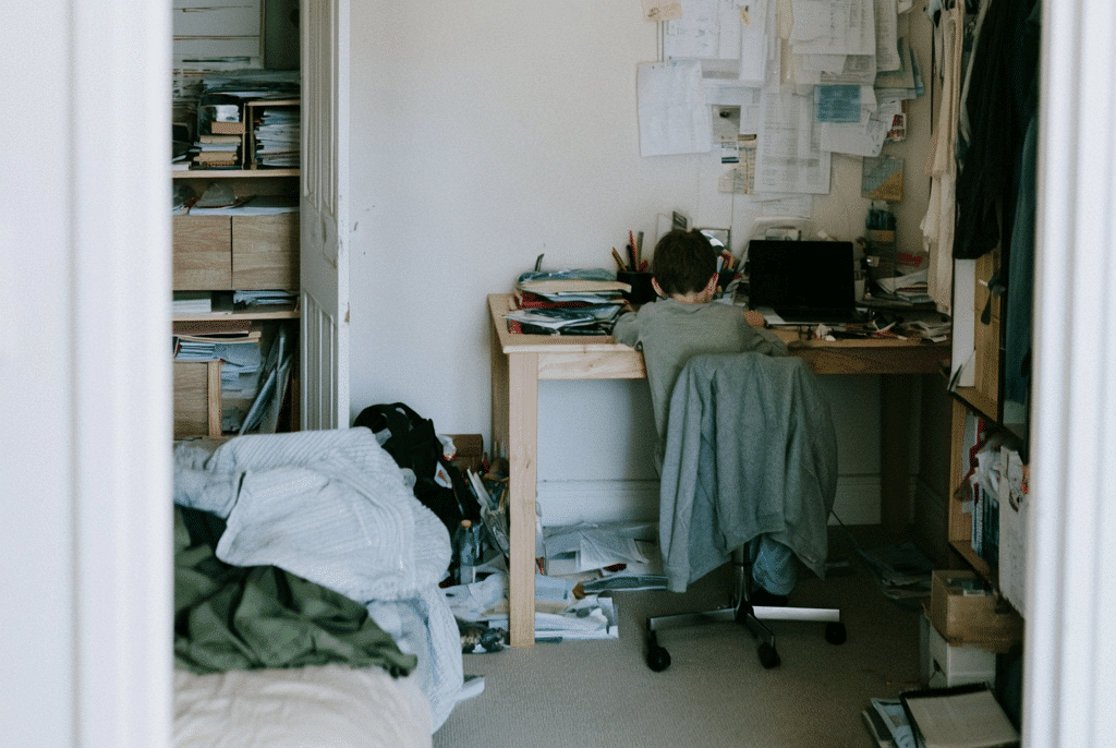 Organisation des devoirs à l'école avec un TDAH à la maison.