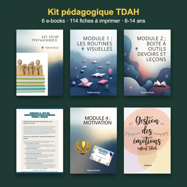 Le kit de fiches TDAH enfant à imprimer