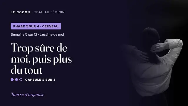 Miniature de la capsule Trop sûre de moi, puis plus du tout, parcours Le Cocon TDAH au féminin