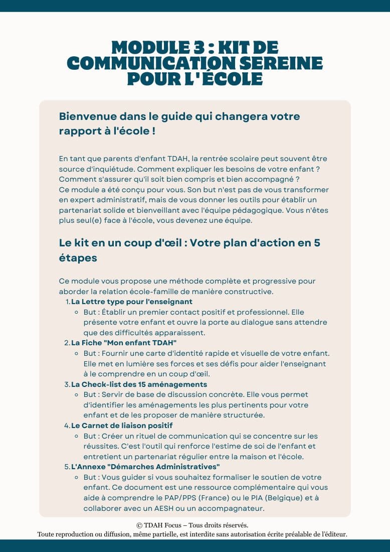 E-book : communication avec l'école