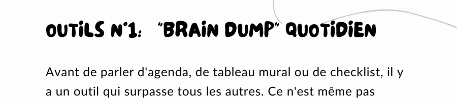 Aperçu : Chapitre 3, décharger son cerveau (p. 31)
